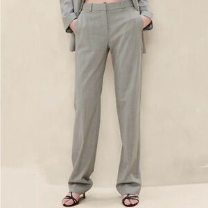 BANANA REPUBLIC Gray Trousers Straight-Leg | 8 Long